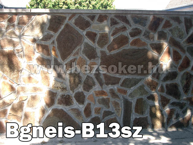 Bolgár gneis B13 szabálytalan kő, rozsdabarna